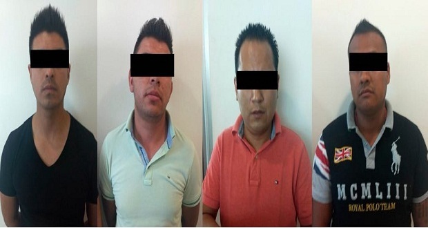 Detienen en Mayorazgo a 4 señalados por robo a cuentahabientes. Foto: Especial.
