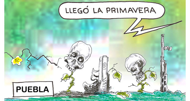 Caricatura: Llegó la primavera en Puebla