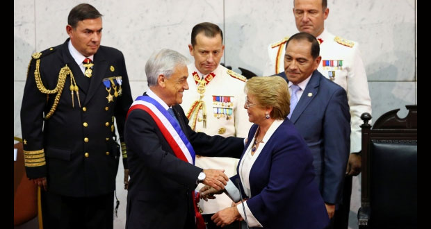 Conservador Sebastián Piñera asume presidencia de Chile por 2ª vez