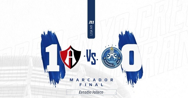 Puebla cae de su “nube” al perder 1-0 ante Atlas en el Jalisco. Foto: Especial.