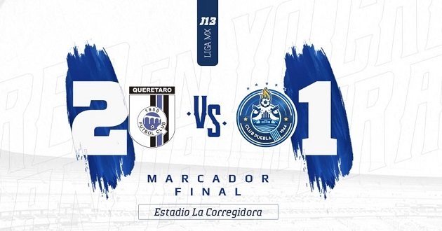 Puebla hila su 3ª derrota consecutiva; ahora cae 2-1 ante Querétaro