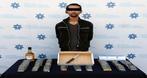 Ssptm detiene a tres sujetos señalados de asalto a transeúnte. Foto: Especial