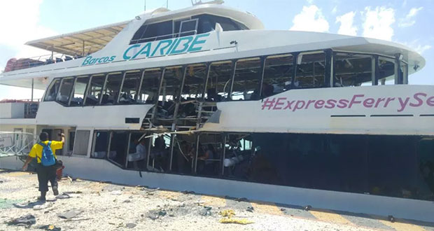 Explosión de ferri en Playa del Carmen no fue por terrorismo: PGR. Foto: Diario de Yucatán