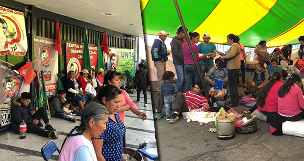 UNTA instala plantón en Sedesol