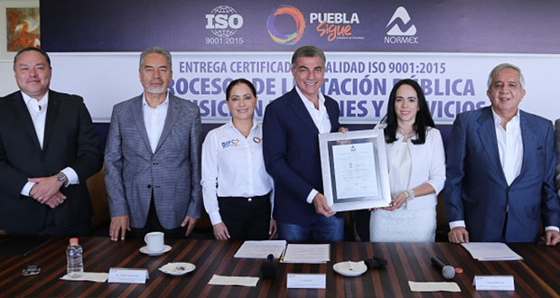 Puebla, certificada por compra de bienes y servicios con licitación