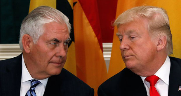 Trump dijo a reporteros que tomó la decisión del despido "por su cuenta" y que Tillerson será "mucho más feliz ahora". Foto:Especial