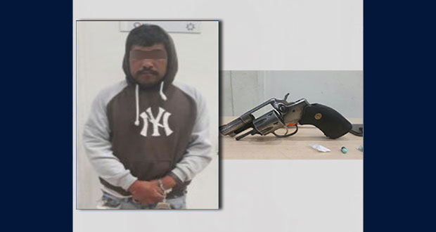 Detienen a uno con arma de fuego y estupefacientes en Acajete