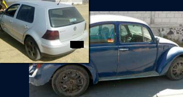 SSP recuperó dos autos robados en Cuautlancingo y Puebla capital