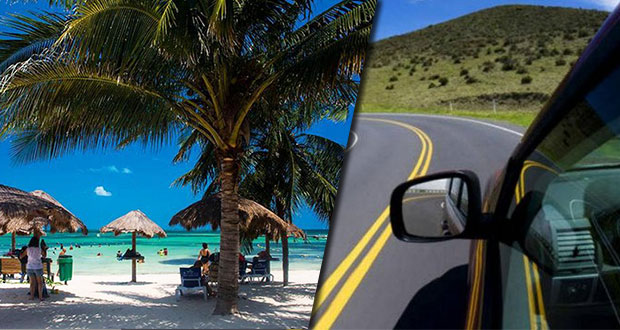Viajar-carretera-automovil-vacaciones-playa-Cancun