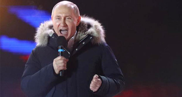 Putin es reelegido como presidente de Rusia con 70% de votos