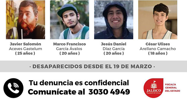 Jalisco ofrece 1 mdp para hallar a 4 alumnos