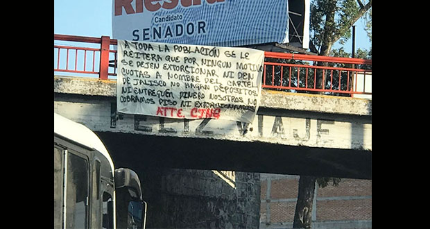 Aparece narcomanta de CJNG en San Martín y pide “no dejarse extorsionar”