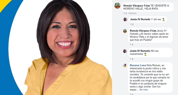 Luna responde a críticos por "aceptar candidatura del morenovallismo"