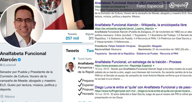 Extensión de Chrome cambia Javier Lozano por “analfabeta funcional”. Foto: Especial