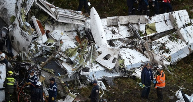 Avión del equipo Chapecoense cayó en 2016 por falta de combustible