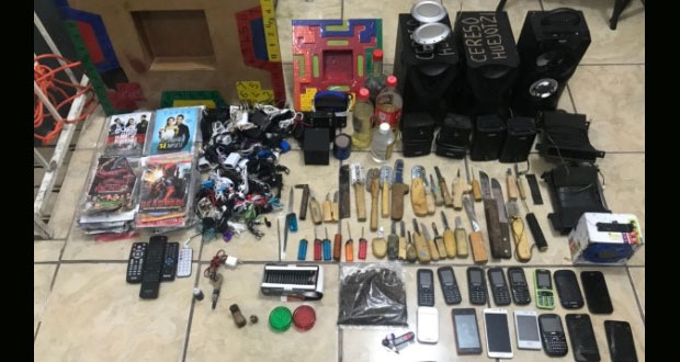 Decomisan marihuana, celulares y efectivo en Cereso de Huejotzingo