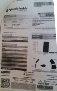 Recibo Agua de Puebla