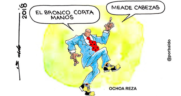 Caricatura: De moda cortar cabezas y manos en campañas