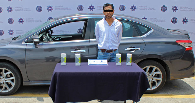 Detienen a sujeto por vender anestésico robado en Puebla capital