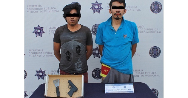 Capturan a 2 sujetos en asalto a ruta 17 atrás del mercado Morelos