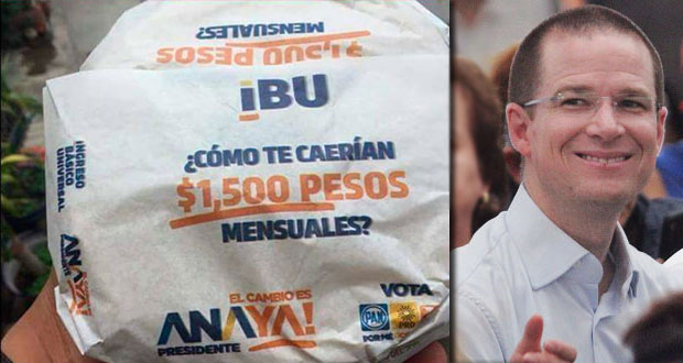 Anaya ofrece dinero en papel de tortillas