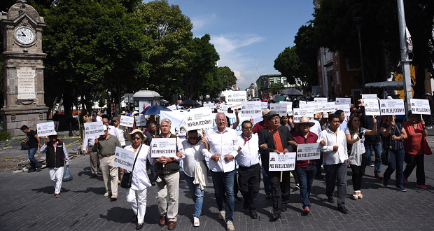 Movimiento antirreelecionista marcha contra voto a Martha Erika