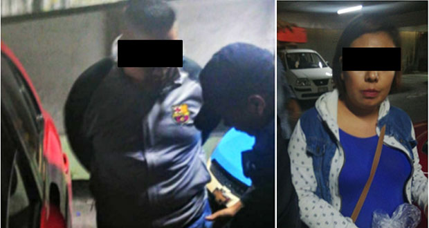 SSP asegura a 2 personas por robo en Camino Real a Cholula