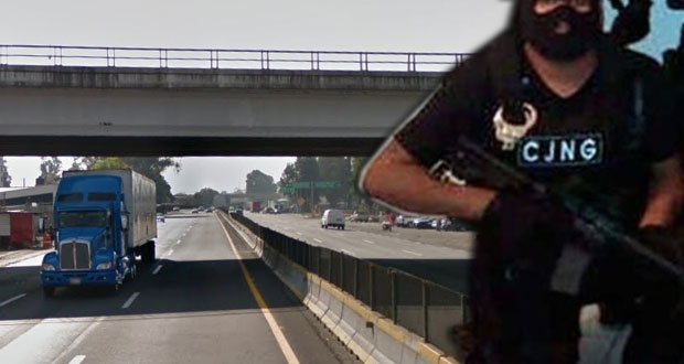 Aparece narcomanta firmada por CJNG en la México-Puebla