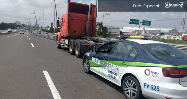 SSP rescata a conductor víctima de asalto en la México-Puebla