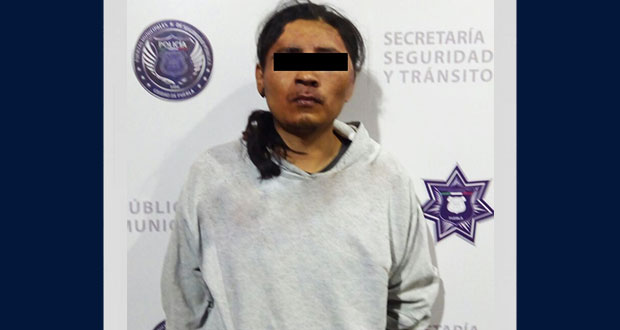 Dan prisión preventiva a presunto asaltante de transeúntes en Puebla