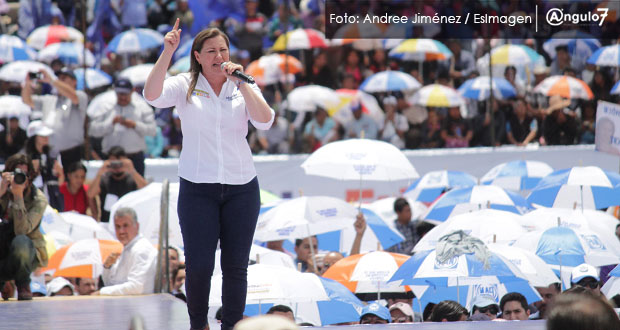 Martha Erika cierra campaña en el Zaragoza y asegura que Puebla será panista