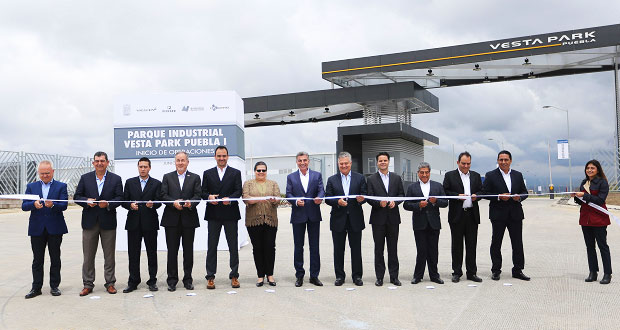 Gobierno estatal inaugura parque industrial Vesta en Huejotzingo