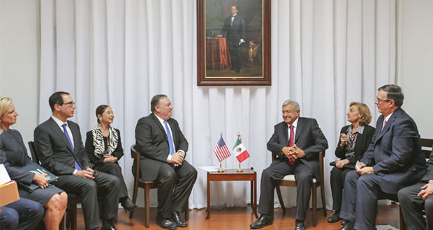 AMLO y Pompeo abordan Tlcan, migración, seguridad y Centroamérica