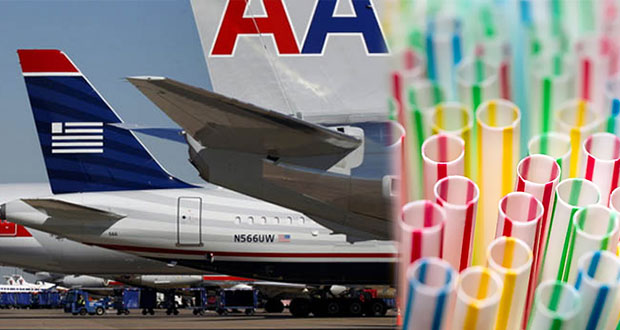 American Airlines también le dice no al uso de popotes en sus vuelos