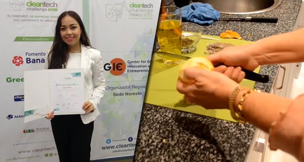 Estudiante busca producir bioplástico con residuos de naranja