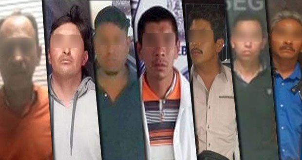 Caen 9 hombres por distintos delitos en diferentes puntos de Puebla
