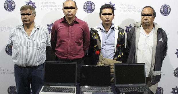 Ssptm detiene a ocho presuntos asaltantes en Puebla capital