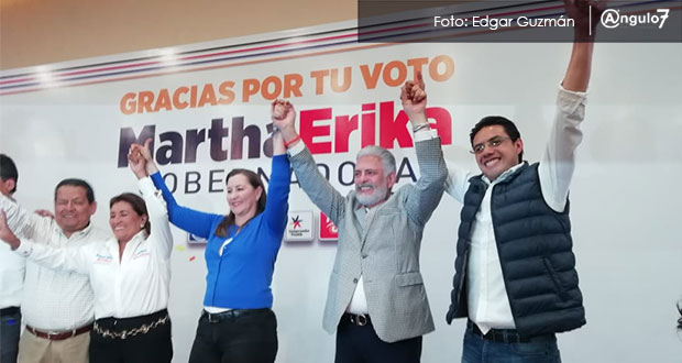Sin dar cifras, Martha Erika afirma que ganó contienda por gubernatura