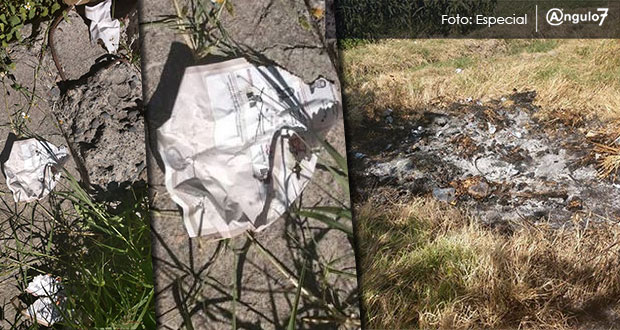 Acusan quema de boletas robadas en Izúcar y PES exige a IEE aclararlo