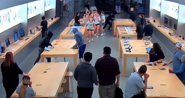 Roban 27 mil dólares en productos de una tienda de Apple en EU
