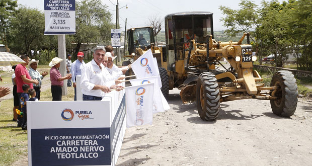 Pavimentarán carretera en Amado Nervo-Teotlalco