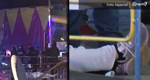 En último día de feria de Amozoc, asesinan a mujer junto a juegos mecánicos