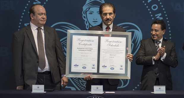 BUAP, 1ª a nivel mundial con certificado de calidad administrativa