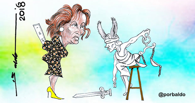 Caricatura: Elba Esther castiga a la justicia