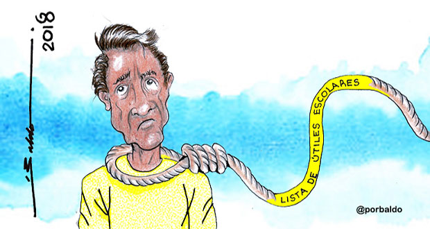 Caricatura: Lista de útiles escolares te ahorca