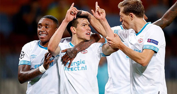 Chucky Lozano anota y PSV está cerca de la Liga de Campeones