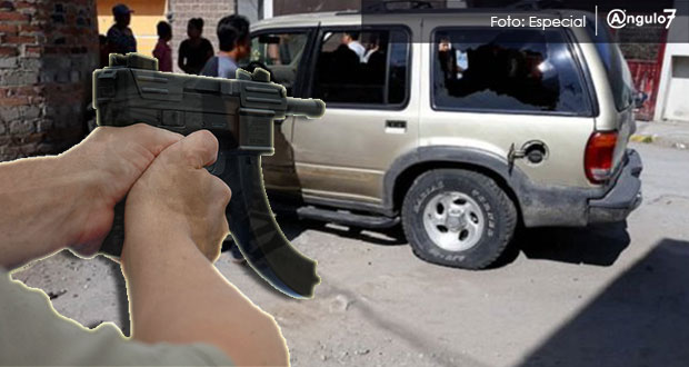 Comando balea camioneta en Texmelucan; hay un muerto y 3 heridos