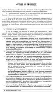 ONG denuncia desaparición forzada de Serio Rivera y piden a ONU intervenir