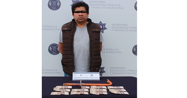 Robó en motel de Puebla donde trabajaba, pero fue detenido