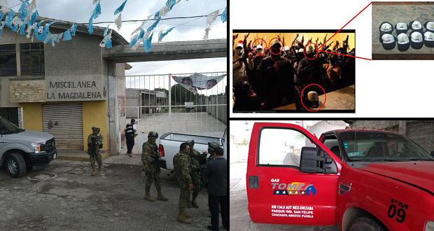 Hallan 3 pipas y gorras de cártel poblano en casas del Comandante 30